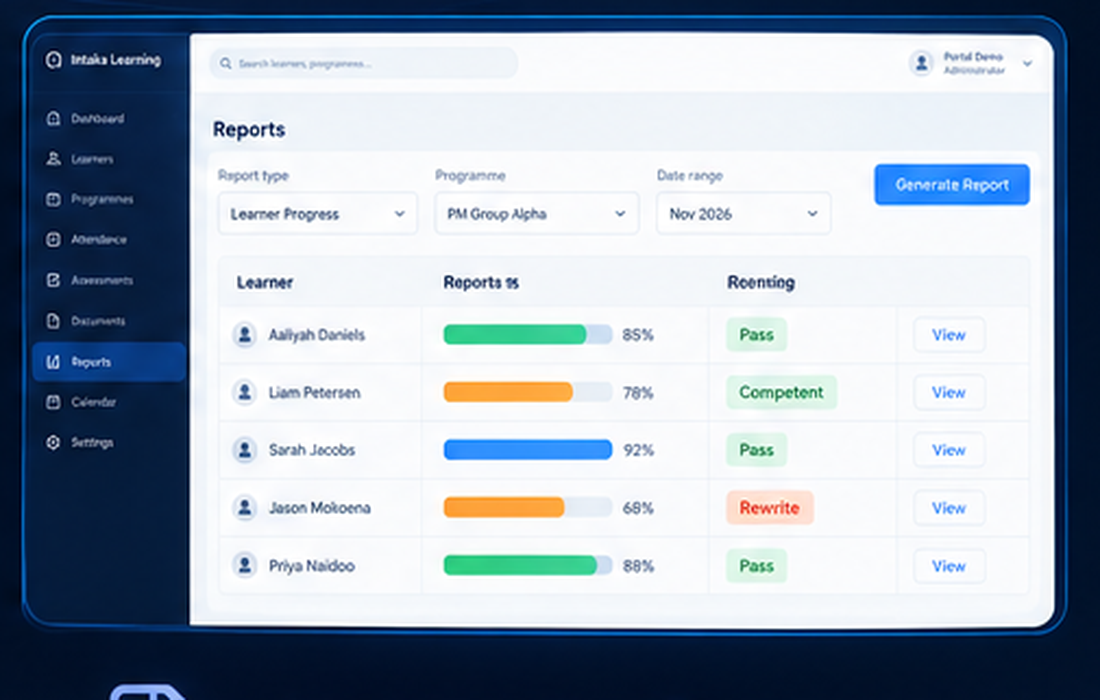 Intaka Learning Portal document generators